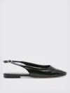 Aeyde Square-toe Leather Ballerina Shoes In Schwarz