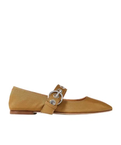 Aeyde Ballet Flats With Detailed Embellishments In Brown