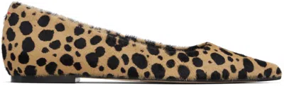 Aeyde Cassy Pointed-toe Ballerina Flats In Animal Print