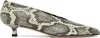 Aeyde Womens Clara Pointed-toe Snake-print Heeled Leather Pumps Crea In Creamy