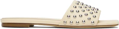 Aeyde Beige Anna Studded Leather Sandals