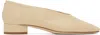 Aeyde Beige Delia Leather Ballerina Flats In Latte