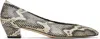 Aeyde Helia 35 Python-effect Leather Pumps In White