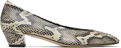 Aeyde Beige Helia Low-cut Heels In White