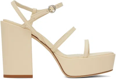 AEYDE BEIGE KATALIN HEELED SANDALS