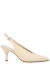 Aeyde Neutrals Pointed Toe Slingback Pumps In Multi