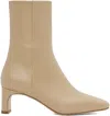 Aeyde Tabitha Leather Ankle Boots In Latte