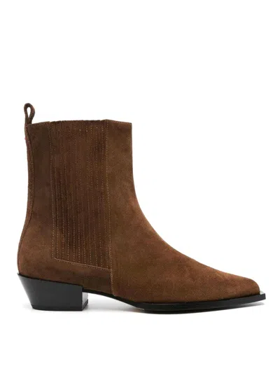 Aeyde Belinda Ankle Boots In Brown