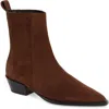 Aeyde Belinda Pointed Toe Bootie In Moka