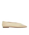 Aeyde Pointed Toe Flat Shoes With Minimalist Design In Nude