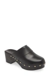 Aeyde Bibi Studded Leather Clog Mules In Black