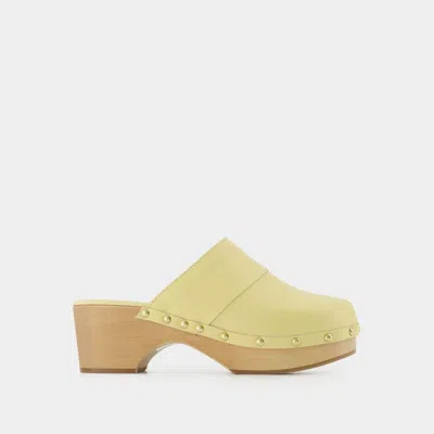 Aeyde Bibi Clogs  - Butter - Leather In Yellow