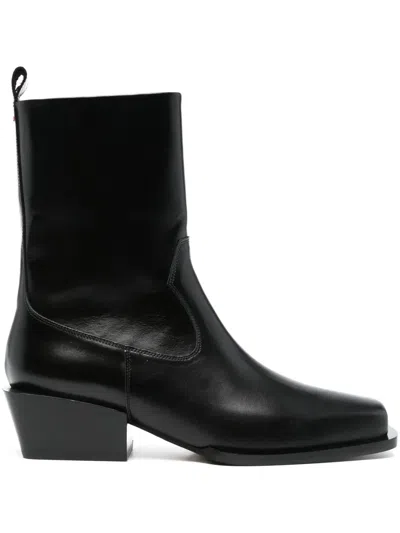 Aeyde Bill 60mm Leather Boots In Black