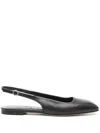 Aeyde 10mm Geraldine Napa Slingback Flats In Black