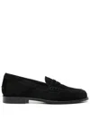 Aeyde Oscar Suede Loafers In Black