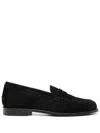 Aeyde Oscar Suede Loafers In Black