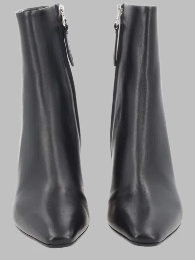 Aeyde Italian Calf Leather Boots In Black