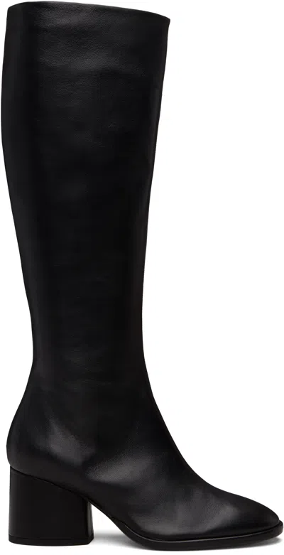 AEYDE BLACK ALINA TALL BOOTS