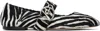 Aeyde Black & White Uma Eyelet Mary-jane Ballerina Flats