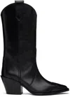 Aeyde 70mm Pointed-toe Leather Boots In Black