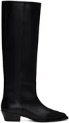 Aeyde Arla Leather Knee Boots In Black