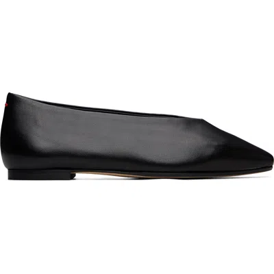 Aeyde Womens Betty Square-toe Leather Ballet Flats Blac In Black