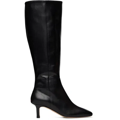 Aeyde Black Bita Calf Leather Tall Boots