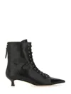 Aeyde 40mm Trixi Lace-up Pointed-toe Boots In Black