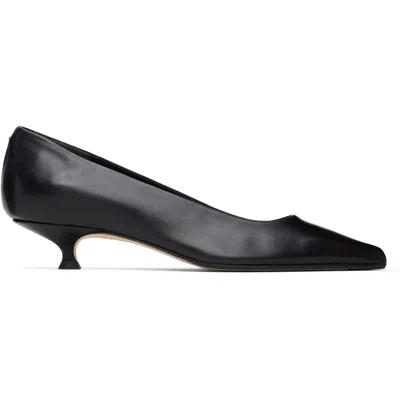AEYDE BLACK CARI POINTED-TOE HEELS