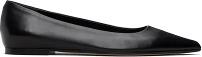 AEYDE BLACK CASSY POINTED-TOE FLATS