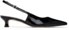 Aeyde Black Catrina Leather Slingback Heels In Black