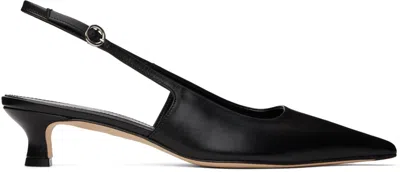 Aeyde Black Catrina Slingback Heels