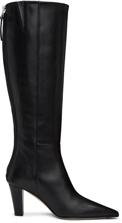 Aeyde 70mm Leather Boots In Black