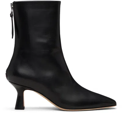 Aeyde Elina 55 Leather Ankle Boots In Black