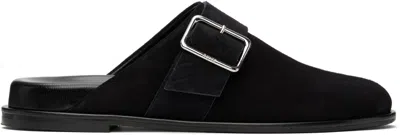 Aeyde Black Finja Leather Slip-on Loafers
