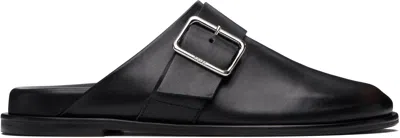 Aeyde Black Finja Leather Slip-on Loafers