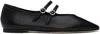 Aeyde Franny Double-buckle Pointed Ballet Flats In Black