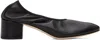Aeyde Block Heel Round Toe Ballerina Shoes In Black