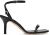 Aeyde Black Hallie Leather Stiletto Heeled Sandals