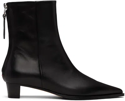 Aeyde Black Harriet Leather Ankle Boots