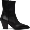 Aeyde Hedvig Pointed-toe Leather Ankle Boots In Black