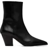 Aeyde Hedvig Pointed-toe Leather Ankle Boots In Black