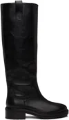 Aeyde Leather Henry Knee-high Boots 45 In Black
