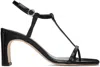 AEYDE BLACK HILMA HEELED SANDALS