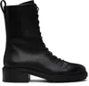 Aeyde Black Isa Leather Lace-up Ankle Boots In Black