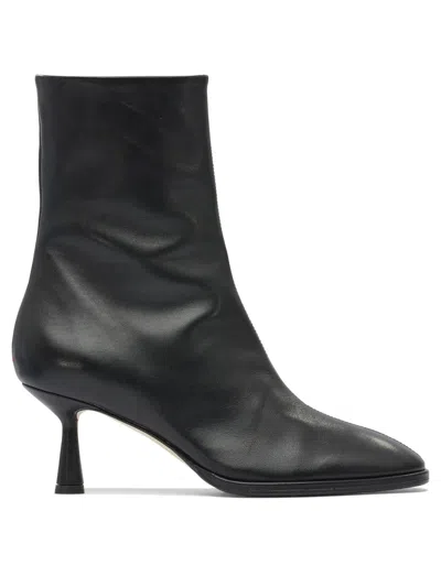 Aeyde Black Leather Ankle Boots