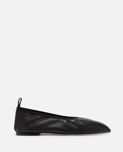 Aeyde Black Leather Ballet Flats