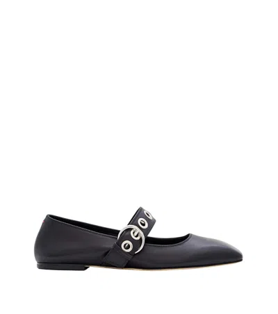Aeyde Woman Ballet Flats Black Size 8 Leather
