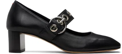 Aeyde Uma Leather Flats In Black