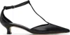 Aeyde Liz Patent Leather T-strap Pumps In Black